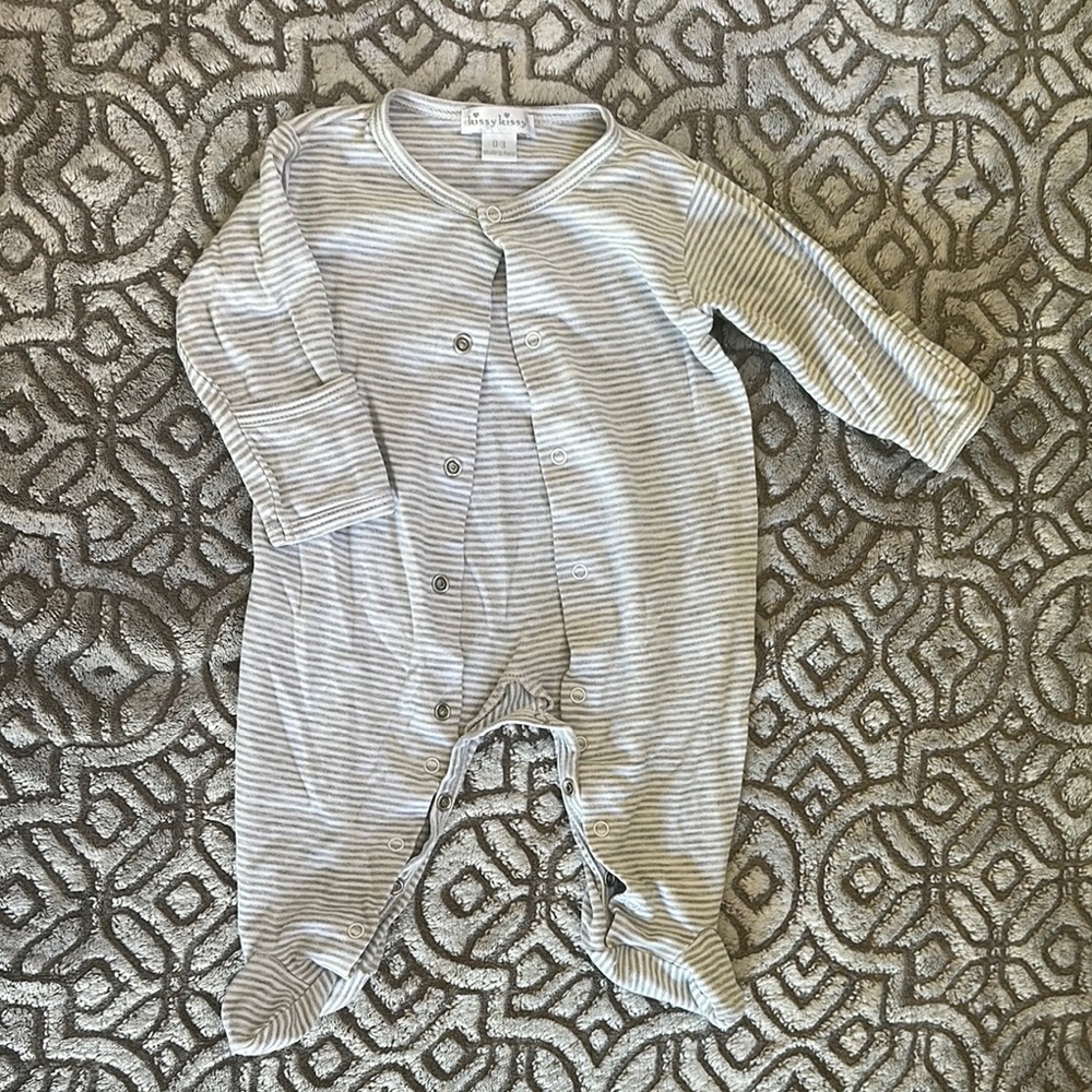 Kissy Kissy Gray Striped One Piece